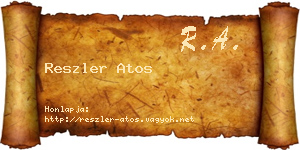 Reszler Atos névjegykártya